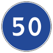 Дорожный знак 4.6 «Ограничение минимальной скорости» (металл 0,8 мм, III типоразмер: диаметр 900 мм, С/О пленка: тип Б высокоинтенсив.)